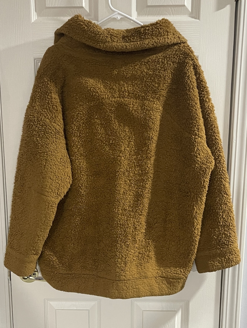 Lululemon Womens Camel Brown Oversized Sherpa Full Zip Pocket Jacket Size 10 - Picture 2 of 3